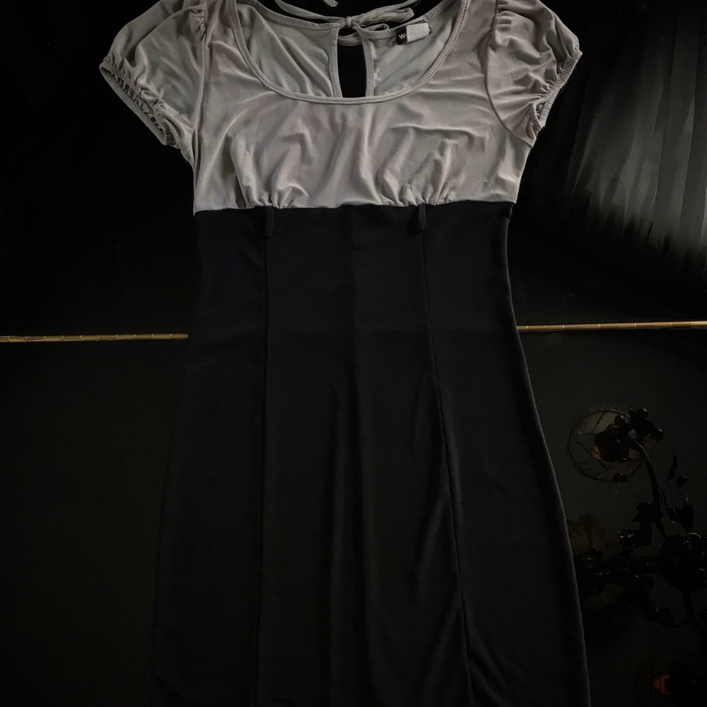 Black & Grey figure fitting dress
